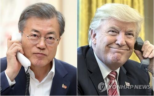 Moon et Trump vont s'entretenir ce soir au téléphone à propos de la Corée du Nord