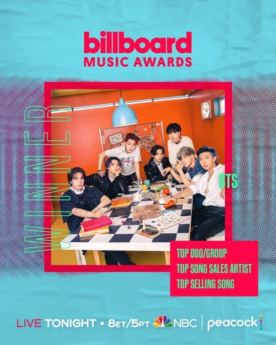 (LEAD) BTS réalise un triplé aux Billboard Music Awards