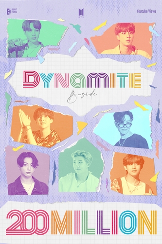 BTS : la version B-Side de «Dynamite» dépasse les 200 mlns de vues