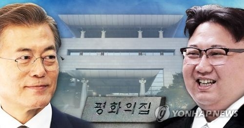 文大統領（左）と北朝鮮の金正恩（キム・ジョンウン）朝鮮労働党委員長（コラージュ）＝（聯合ニュース）