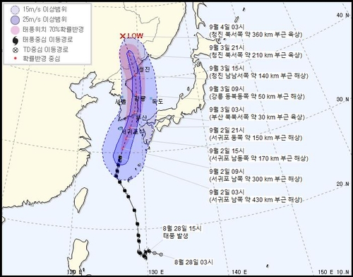 台風９号が韓国 済州島に接近 あす本土の南東部沿岸に上陸 聯合ニュース