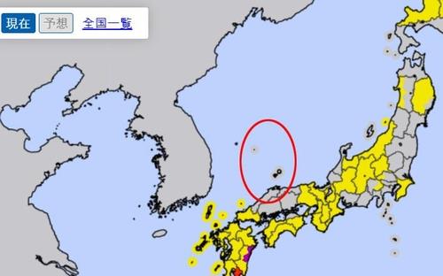 台風予想経路図に独島表示　日本に抗議＝韓国外交部