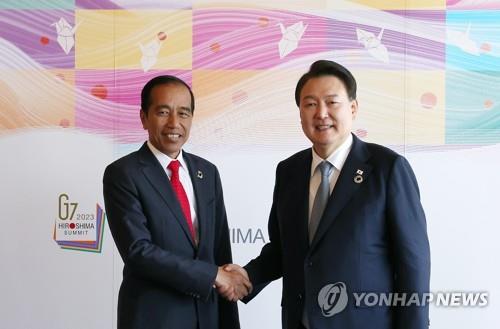 尹大統領　インドネシア・コモロ首脳と会談＝Ｇ７広島サミットに合わせ