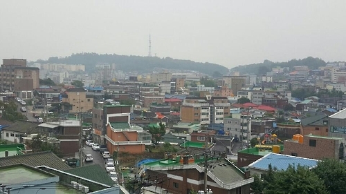 인천 수봉공원 주변 마을 전경