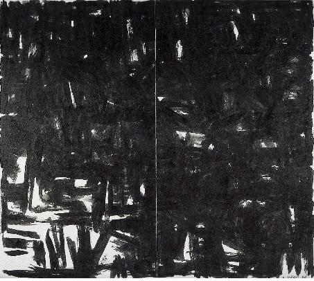 이우환, Untitled, 종이 위에 먹, 168x184.4cm, 1986 [토포하우스 제공. 재판매 및 DB 금지]