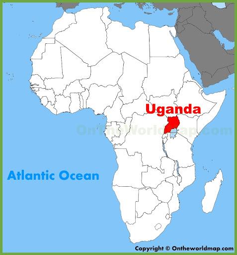동아프리카 우간다가 표시된 지도[구글 이미지 캡처]