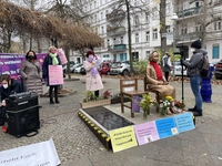 베를린 소녀상앞서 여성폭력 추방의날 집회…