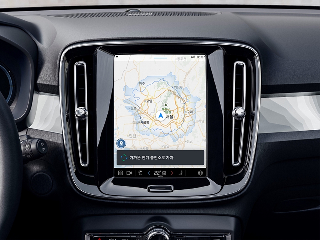 볼보 순수 전기차 전용 TMAP 인포테인먼트 시스템