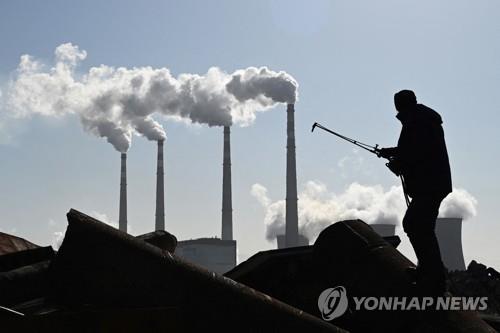 중국 장자커우의 석탄 화력 발전소