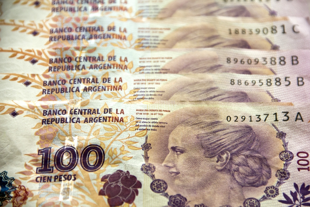 옛 아르헨티나 100소 지폐