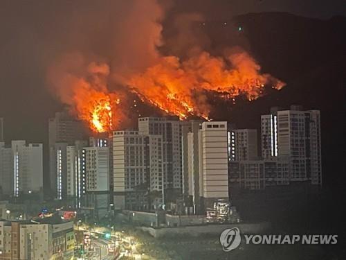 4월 4일 오후 남한산성 인근 청량산 불 
