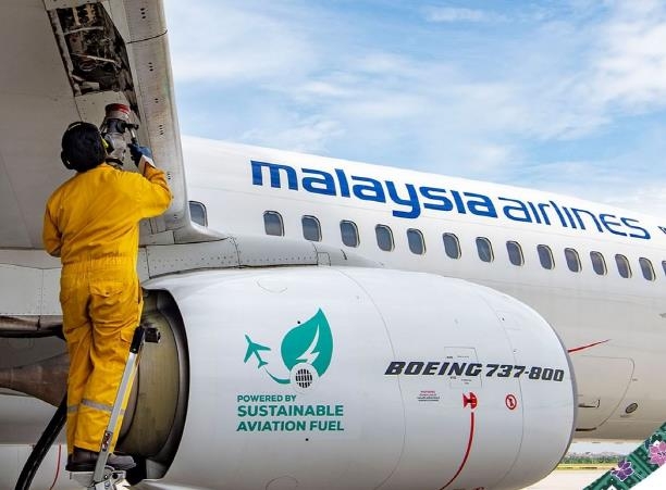 말레이시아항공, '지속가능 항공 연료'로 첫 비행