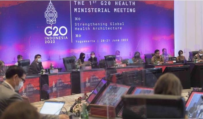 중부 자바 족자카르타에서 열린 G20 제1차 보건장관 회의