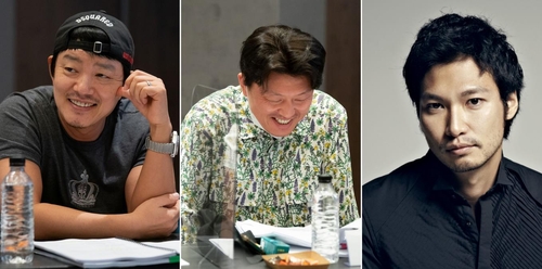 이범수·김민재·아오키 무네타카(왼쪽부터)