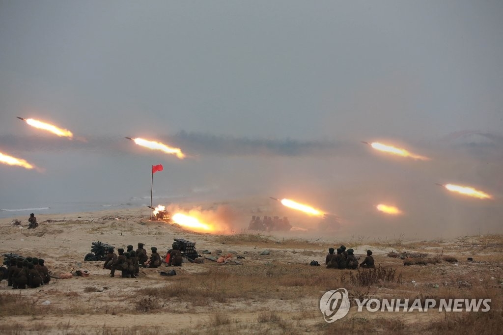 북한 포병사격