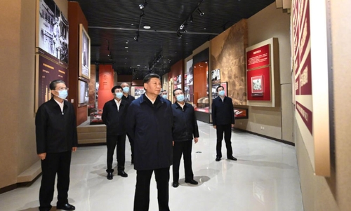 시진핑 '혁명성지'서 美포위 돌파 '자력갱생 정신' 강조(종합)