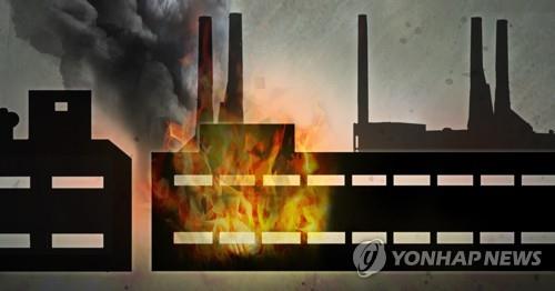 경북 예천 마스크 제조공장 불…4억9천만원 피해