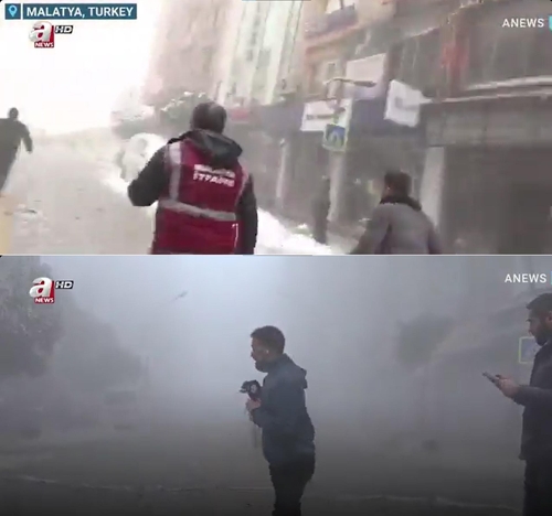 [튀르키예 강진] 폐허 속 새 생명 구조…생방송중 여진에 TV리포터 혼비백산도