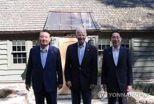 [한미일 정상회의] 키이우 다녀온 세 정상 "우크라 지원 단합"