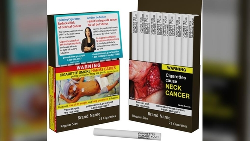 캐나다 담배 개비 경고 문구