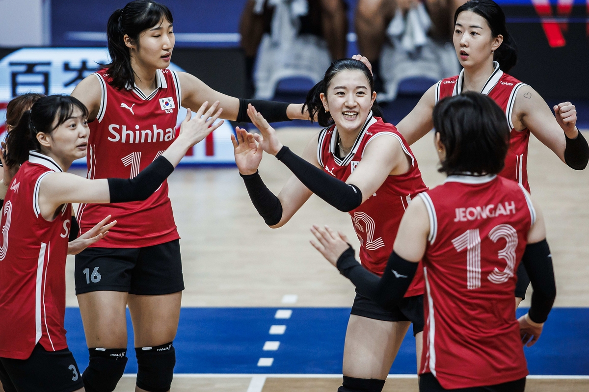 한국 여자배구 대표팀 선수들