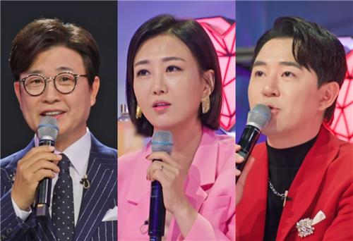 좌측부터 김성주·장윤정·붐