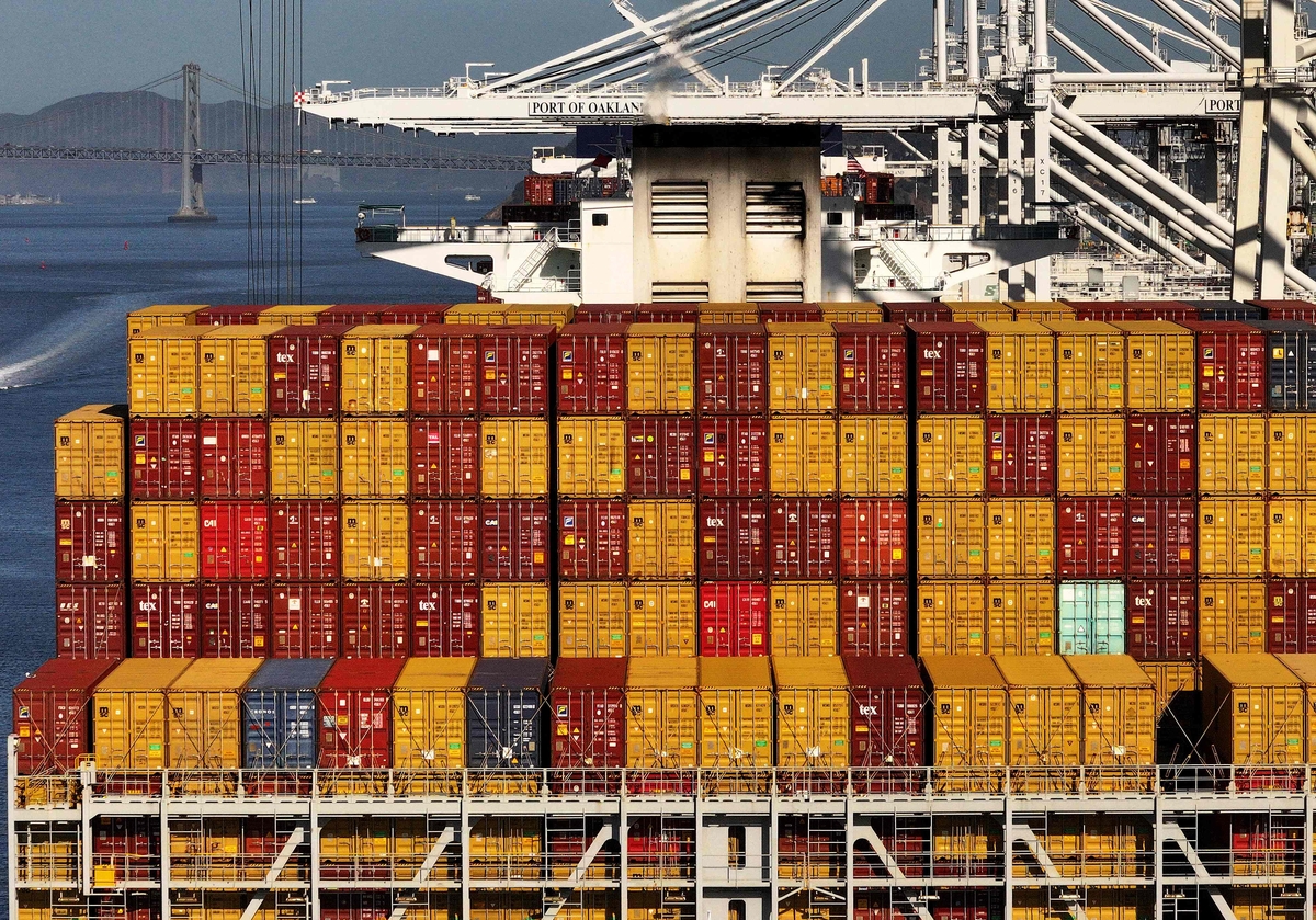 5월 20일(현지시간) 미국 캘리포니아주 오클랜드 항구