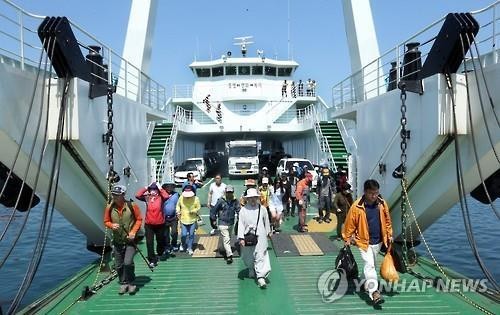 경남 섬 주민 해상교통운임 무료화 이용률 75%