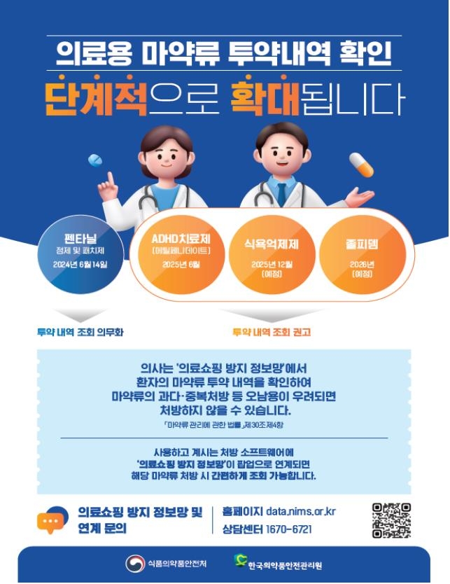 의료용 마약류 투약 내역 확인 대상 ADHD 치료제로 확대