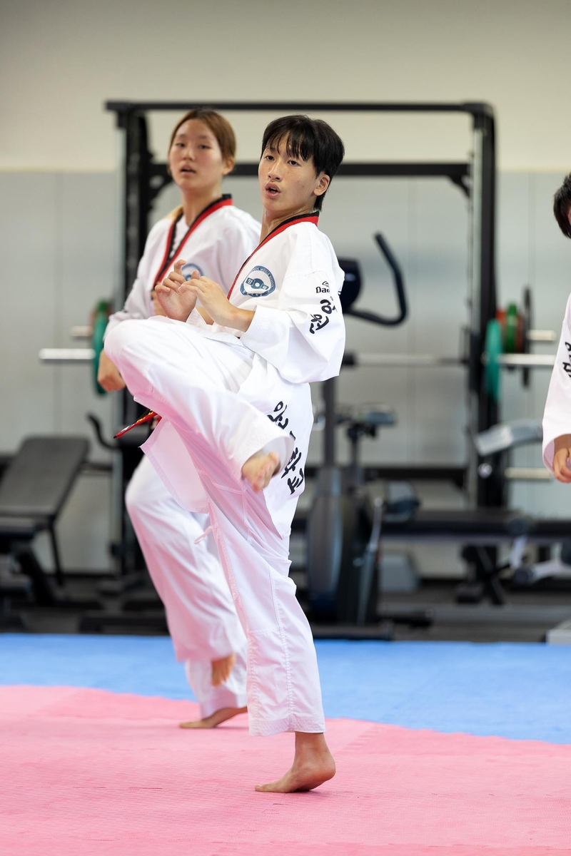 태권도 훈련하는 최준영 군