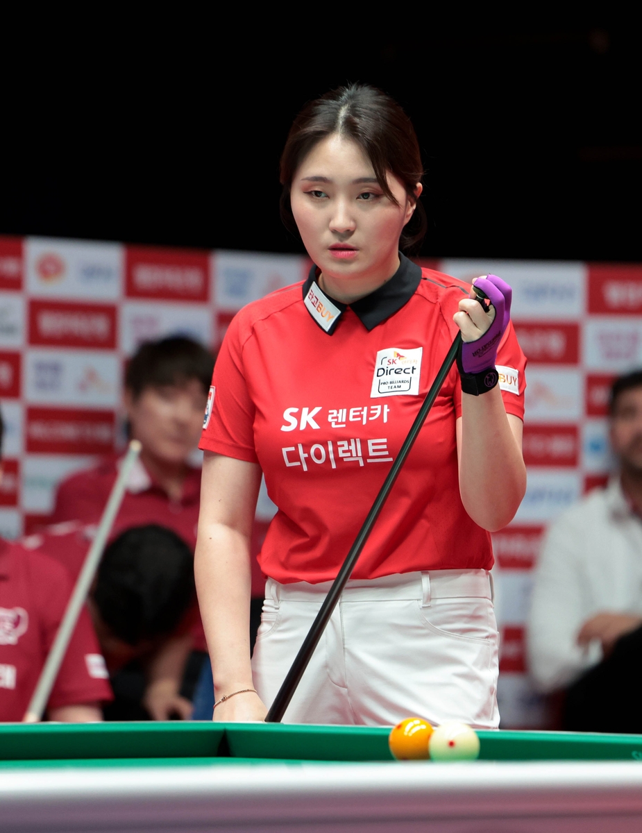 '강지은 끝내기 8점' SK렌터카, 프로당구 팀리그 3R 우승