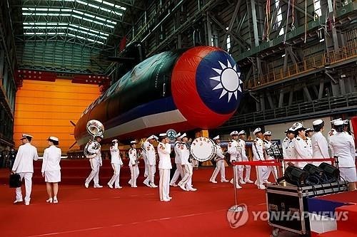 2023년 대만의 첫 자국산 잠수함 '하이쿤' 진수식