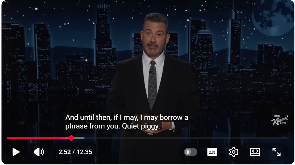 지미 키멀, '방송퇴출' 압박 트럼프에 "조용히해, 돼지야" 응수