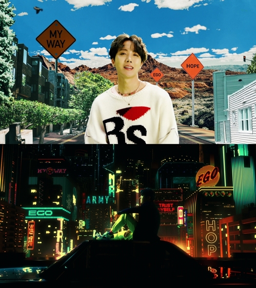 La imagen, proporcionada por Big Hit Entertainment, muestra una escena del vídeo "Outro: Ego" del miembro J-Hope de la banda masculina de K-pop BTS. (Prohibida su reventa y archivo)