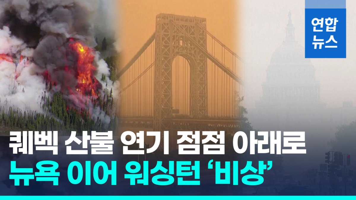[영상] 사상 최악 캐나다 산불로 미국 공기질 비상…DC 첫 '코드 퍼플'