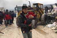 시리아 반군 지역의 눈물…내전·전염병에 강진까지 '삼중고'