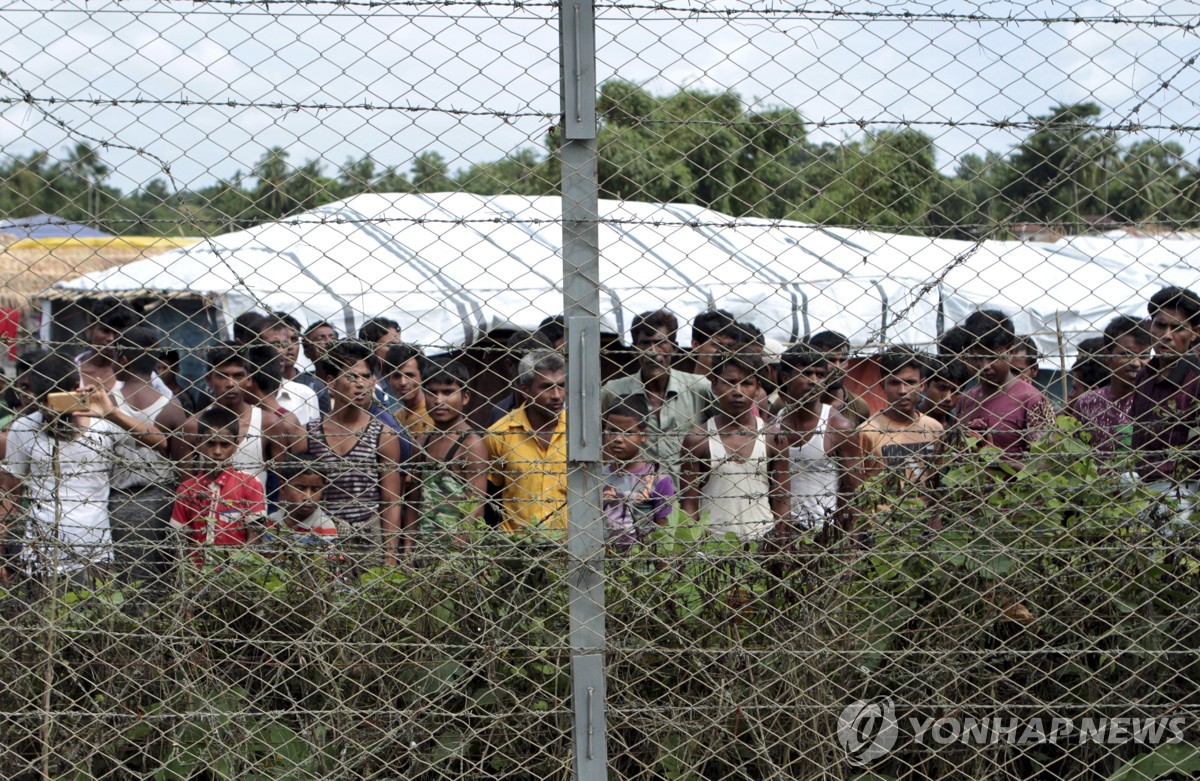 미얀마 로힝야족 난민 수용소