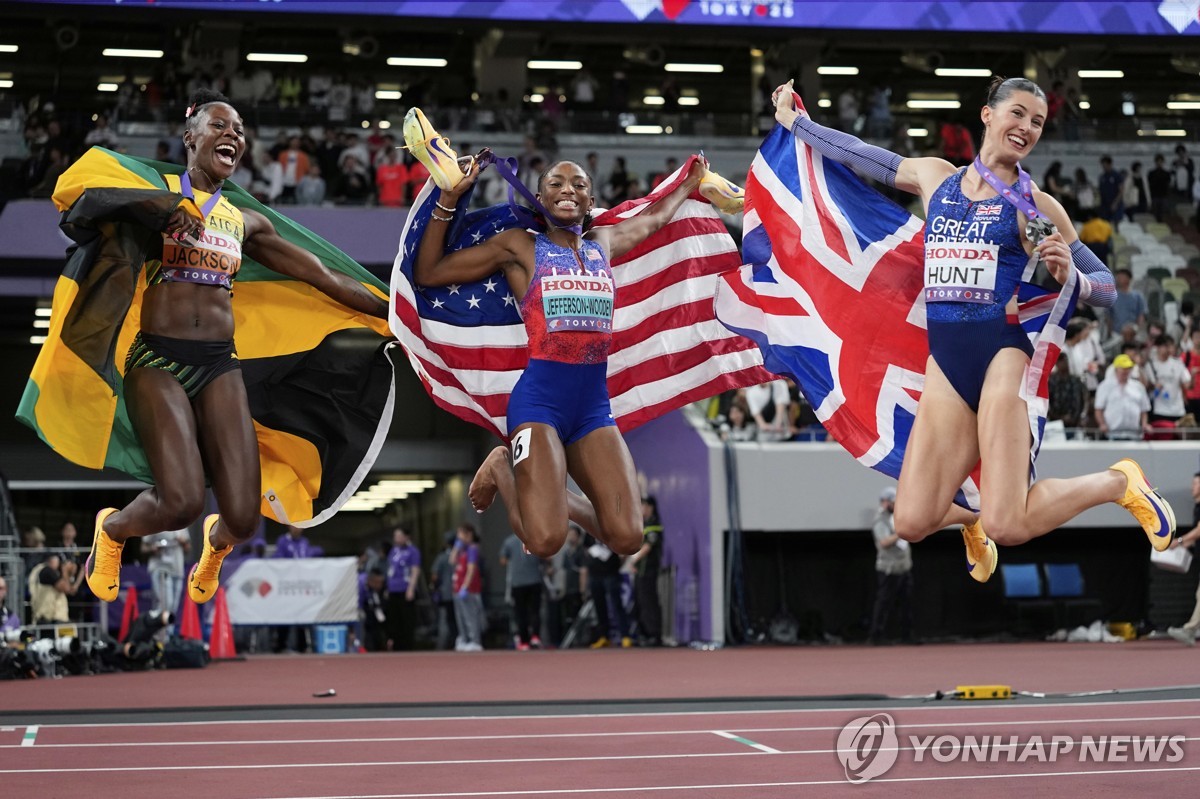 도쿄 세계육상선수권 여자 200ｍ 메달리스트