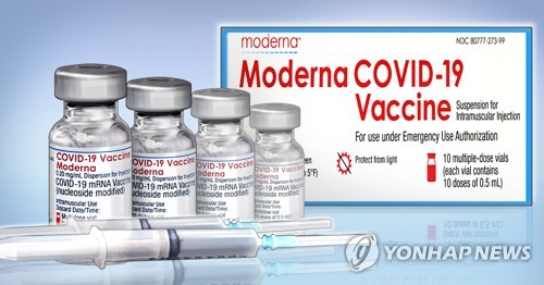 モデルナ製の新型コロナウイルスワクチン（イラスト）＝（聯合ニュース）