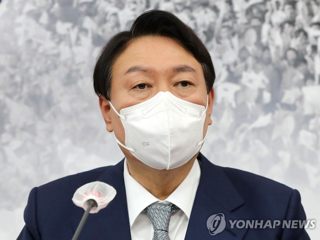Yoon Seok-youl, the presidential nominee of the People Power Party (Pool photo) (Yonhap)