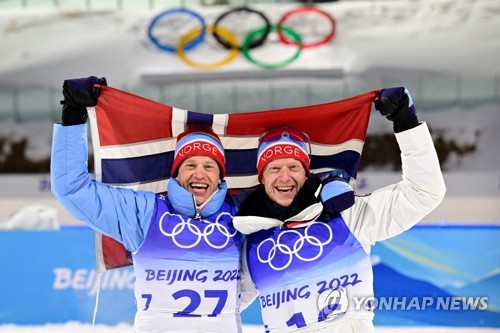 [올림픽] 노르웨이 보에 형제, 바이애슬론 금·동메달 획득 '용감한 형제'