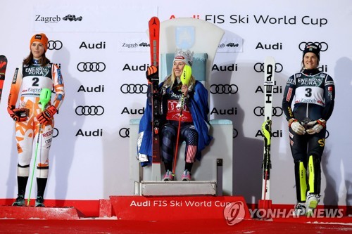 시프린, 월드컵 스키 통산 81승…여자 최다 우승 기록에 '-1승'(종합)
