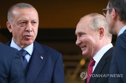 에르도안 터키 대통령과 푸틴 러시아 대통령 
