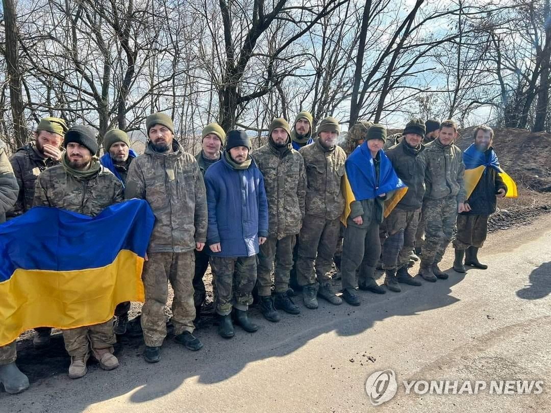 지난 7일 풀려난 우크라이나 전쟁 포로들