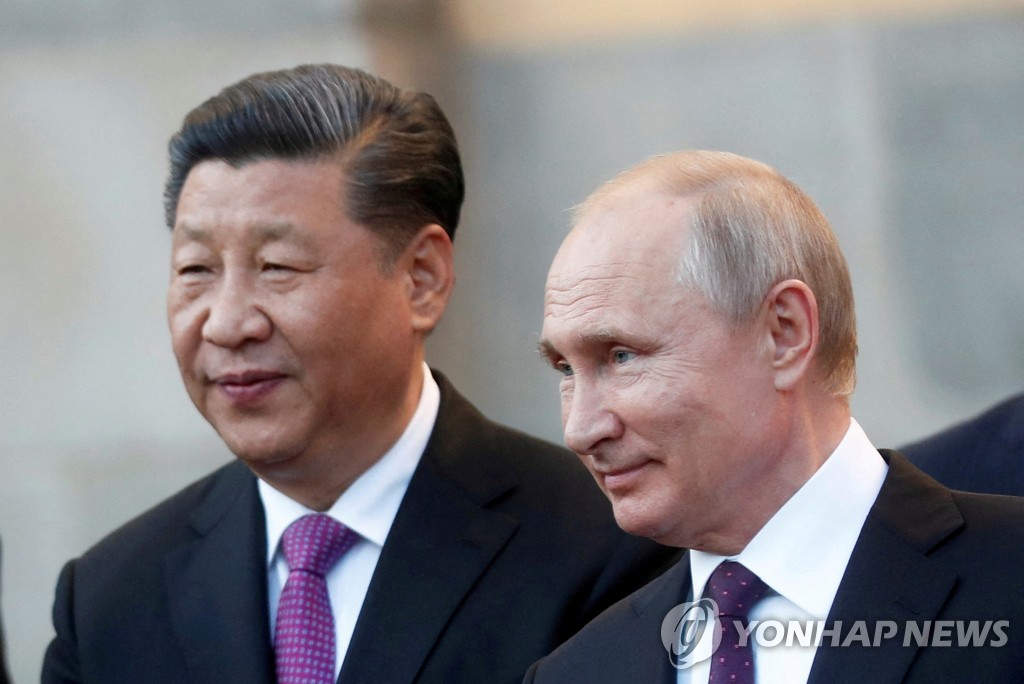 시진핑 중국 국가주석(왼쪽), 블라디미르 푸틴 러시아 대통령