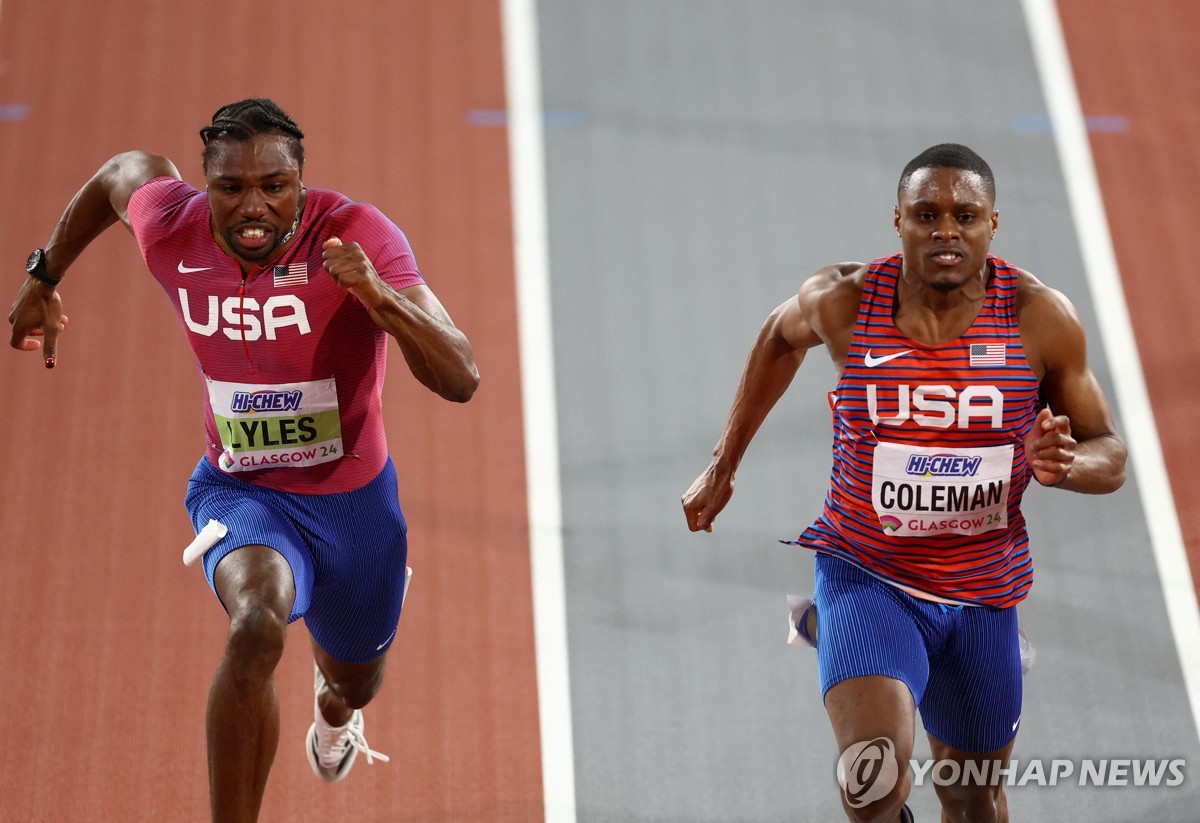 콜먼, 라일스 꺾고 세계실내육상선수권 남자 60m 우승
