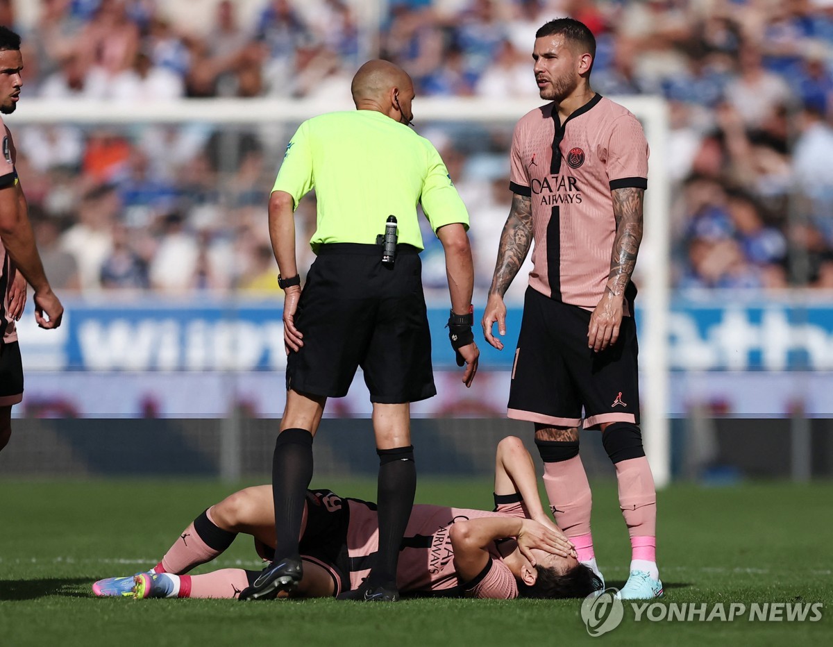 종아리 다친 이강인, UCL 준결승 2차전 파란불…"팀훈련 참가"