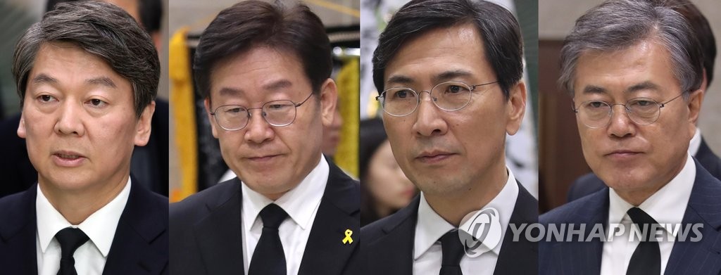 韓国大統領選支持率　文在寅氏が３３％で首位