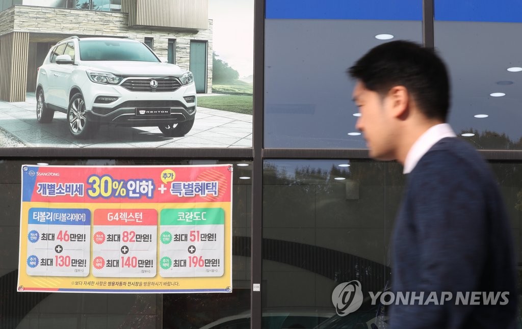 韓国完成車５社の１１月販売　前年比５．０％減