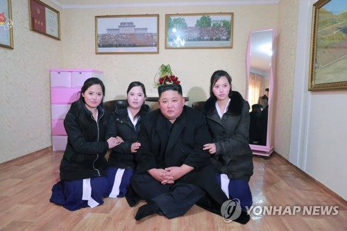 N.K. leader meets triplet sisters